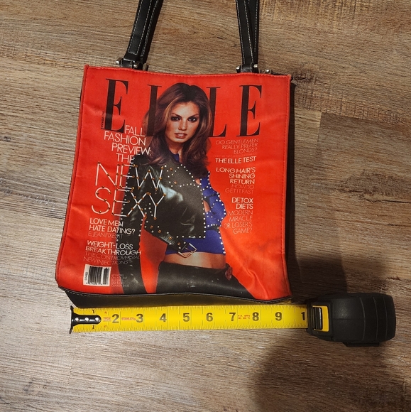 Y2k ELLE Magazine Print Purse Shoulder Bag 2003 - Picture 11 of 12